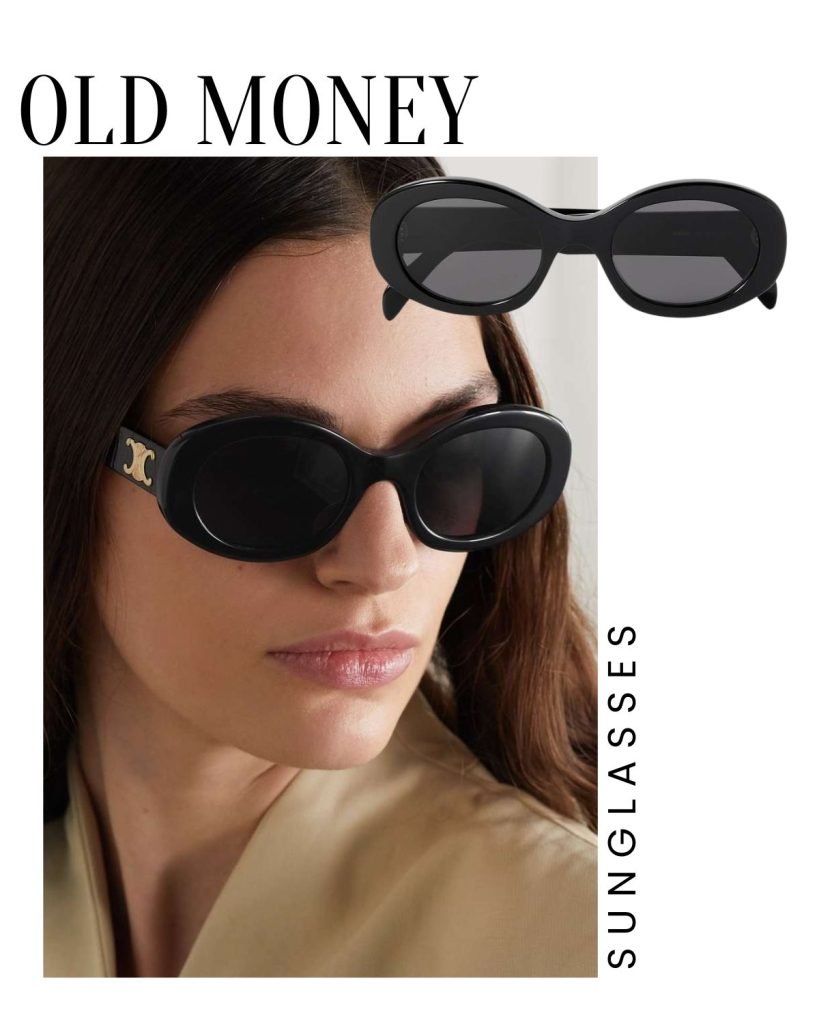 Celine Triomphe oval-frame acetate Old Money Sunglasses