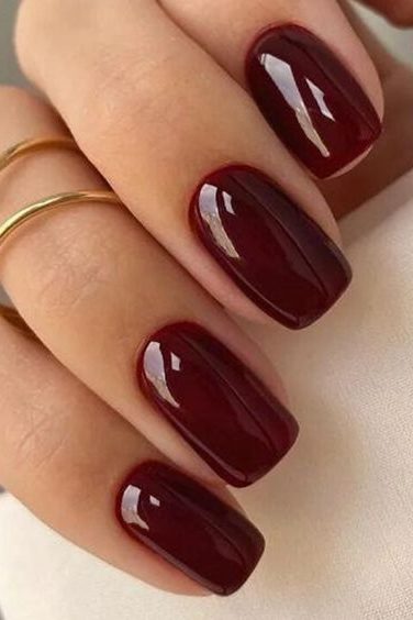 Wine Red Nails