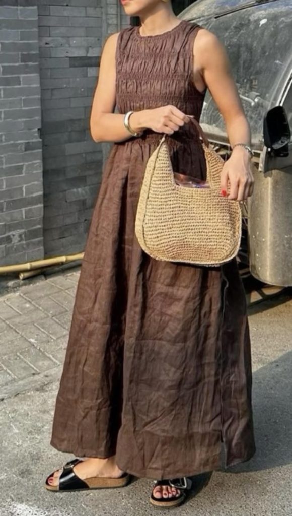 Brown Dress September Outfits