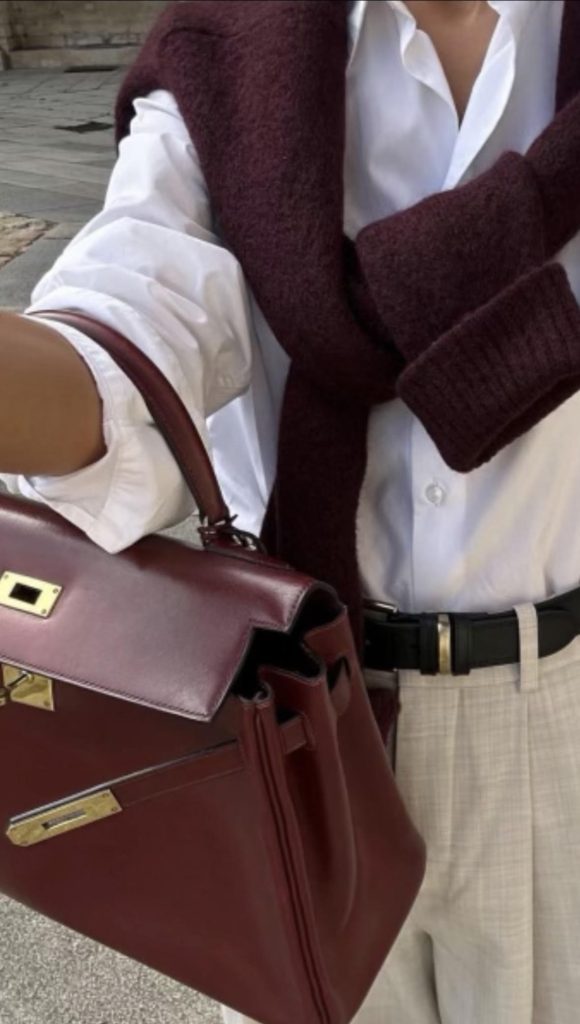 Burgundy accessories Outfits