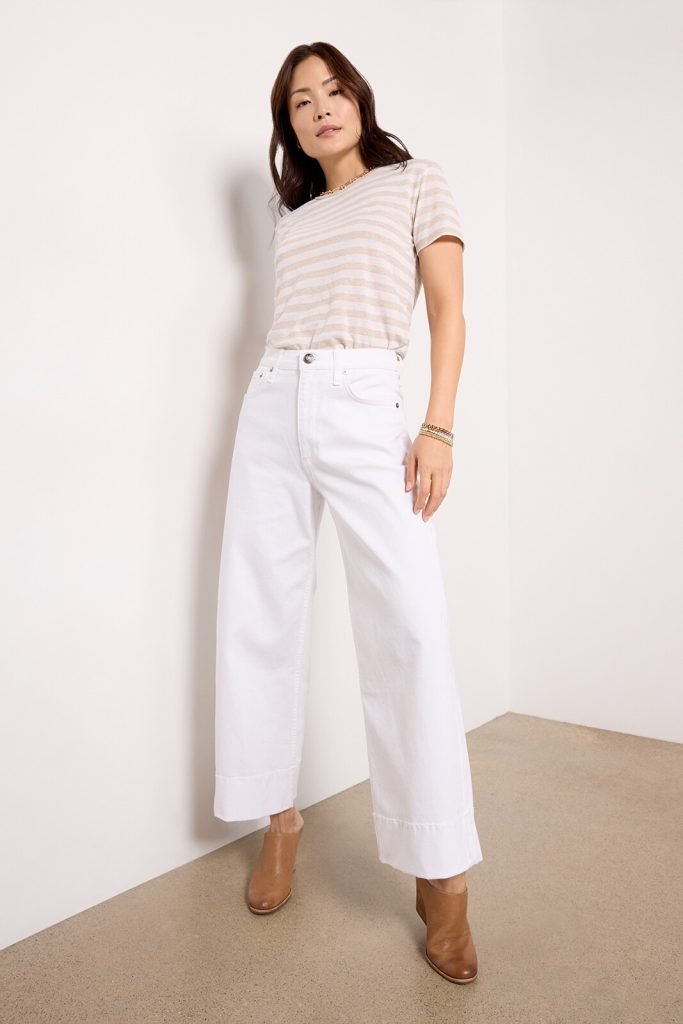 evereve cuff jeans white