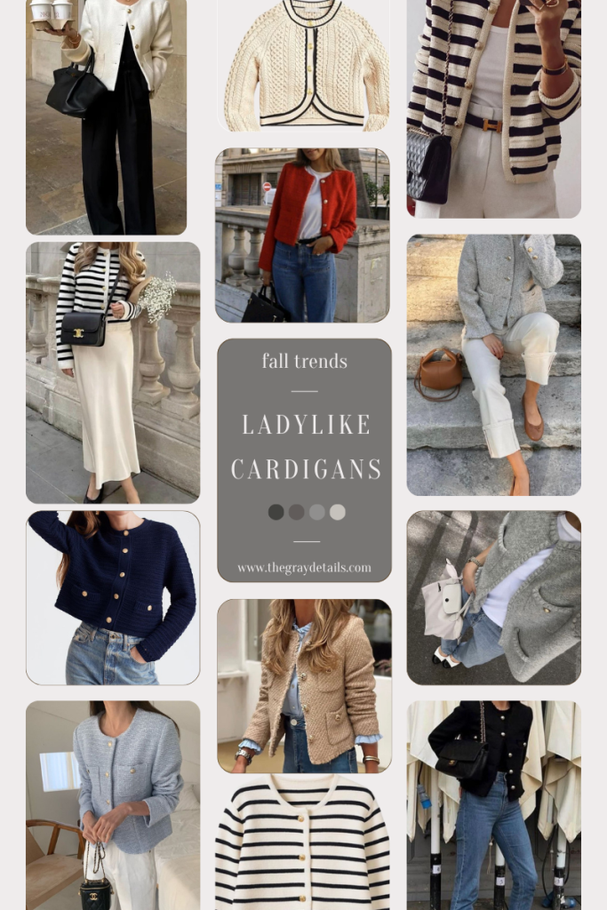 Ladylike Cardigans | Wearable Fall Fashion Trends for 2024