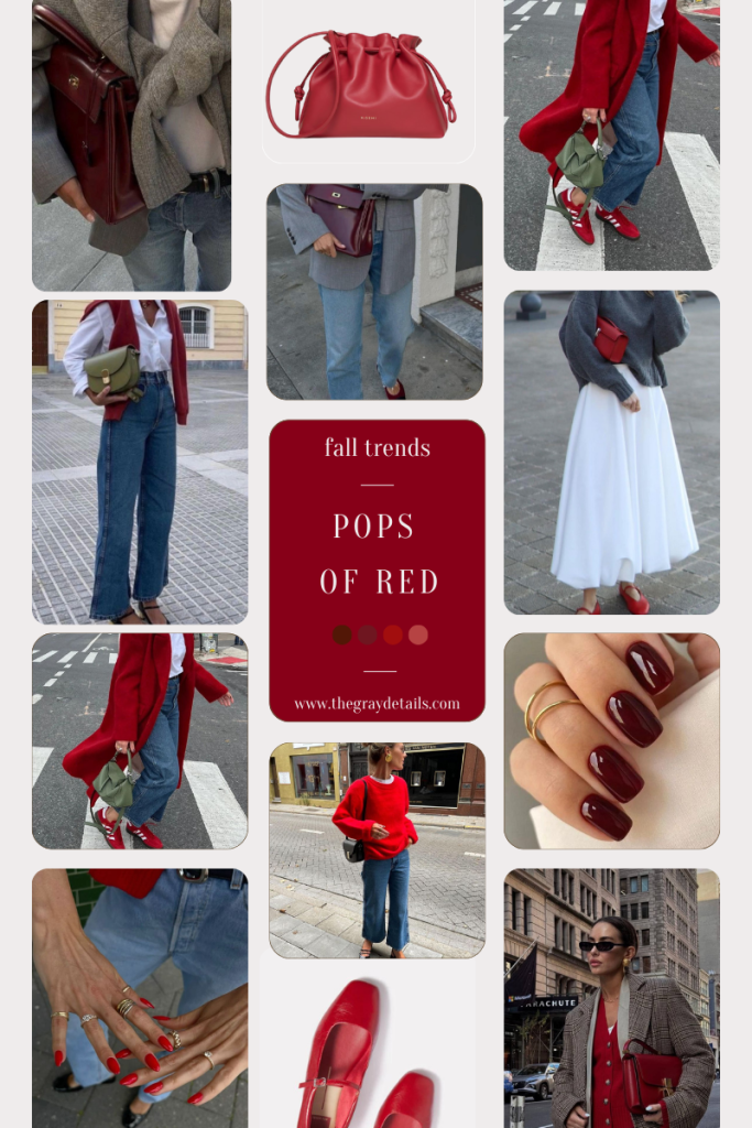 Pops of Red fall fashion trends 2024