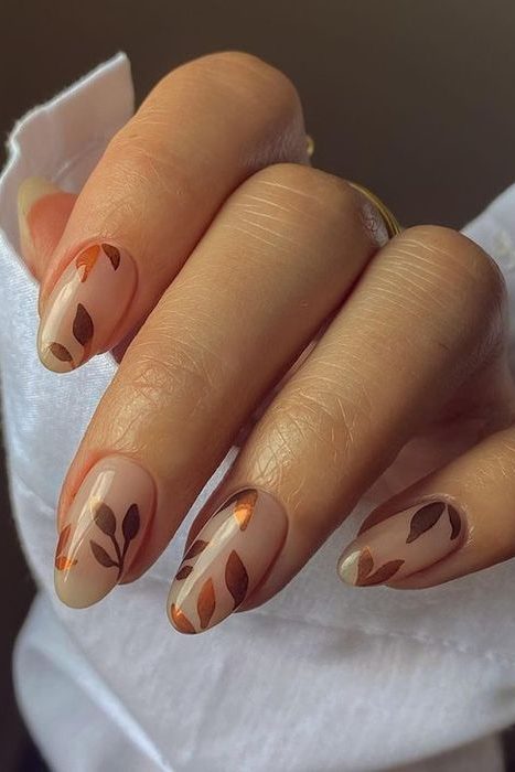 Floral Fall Nail Designs