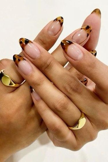 Tortoise shell Fall Nail Designs