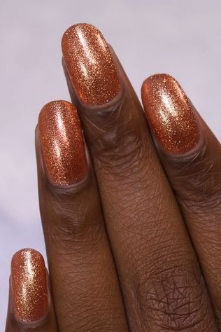 Shimmery Copper Nail Polish