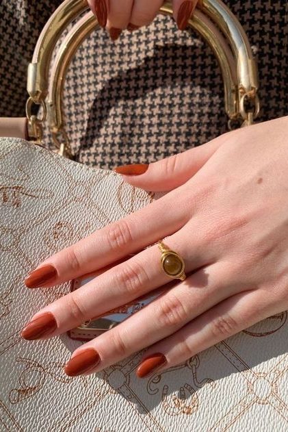 Pumpkin Spice October Nail Ideas