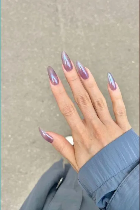 Chrome Purple Nail Ideas