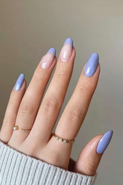 Purple French Tip Nail ideas