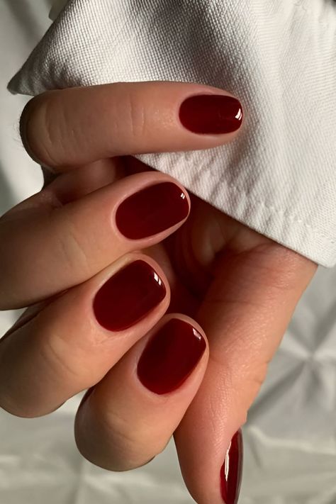 Burgundy Red nails