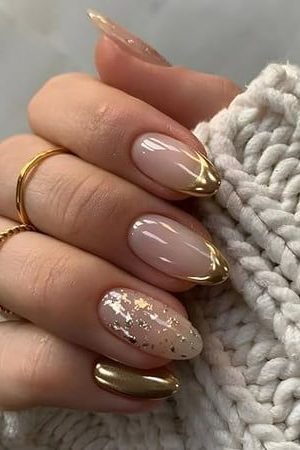 Metallic Accents Nails