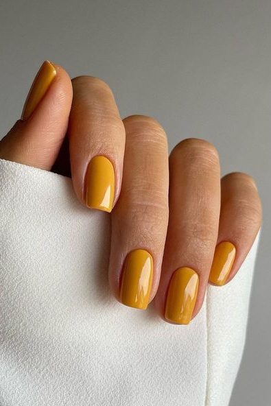 Mustard Yellow Nails