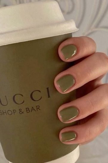 Olive Green Nails