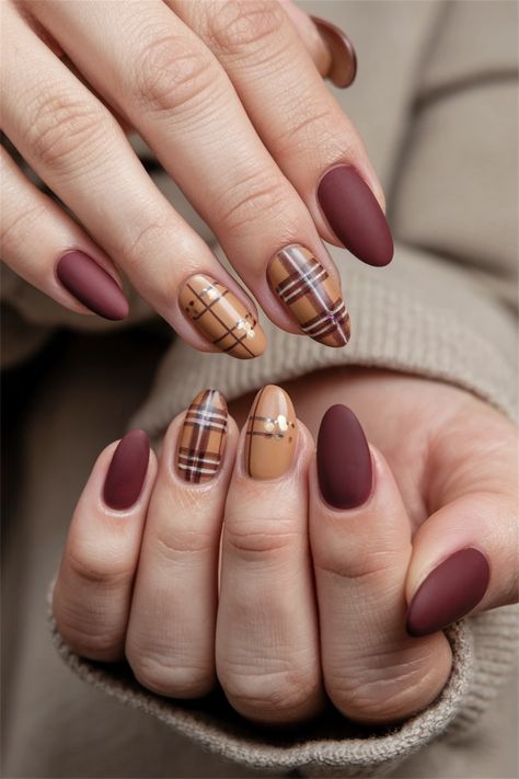 Plaid Nails for fall