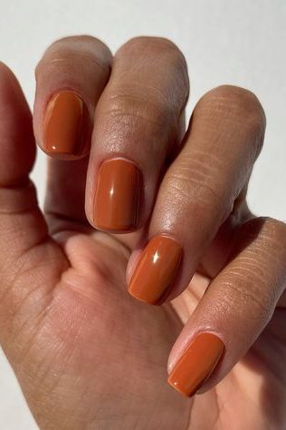 Rust Orange Nails