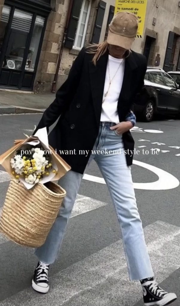 blazer and jeans fall outfit