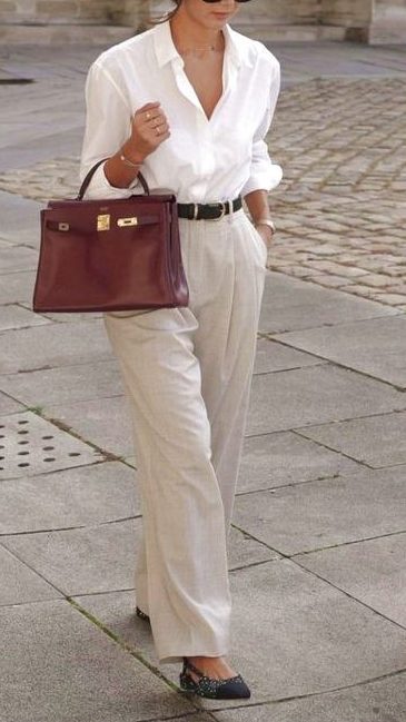 Button Down Top and Tailored Trousers
