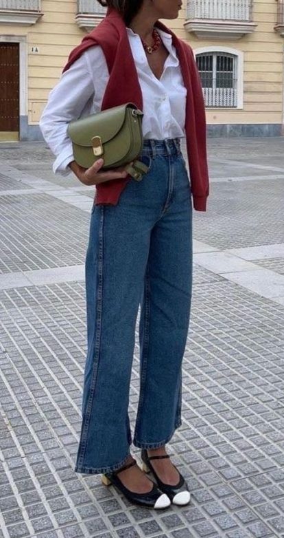 jeans and button up blouse outfits