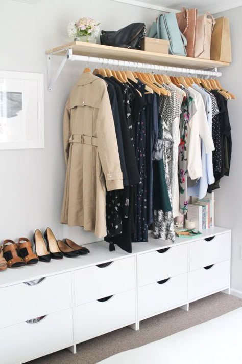 Rod for Dresses and Coats | How to Organize Walk-in Wardrobe