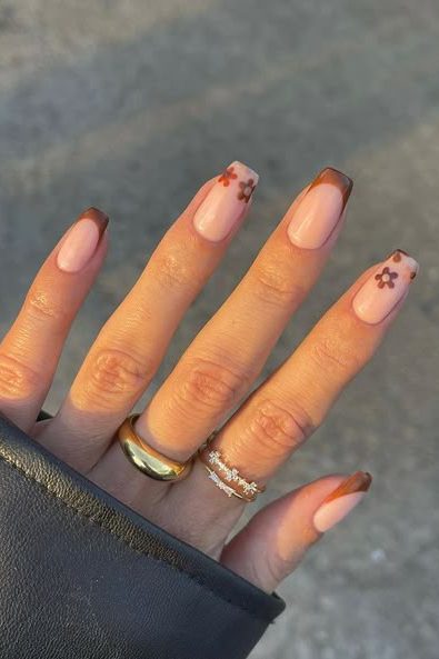 Fall Floral Nail art