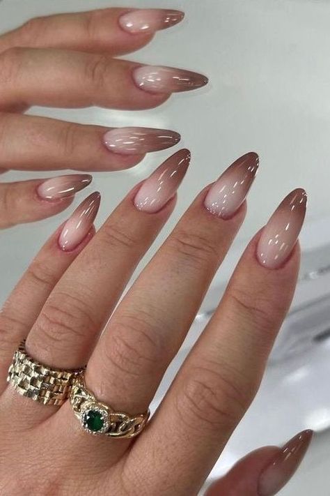 Ombre Fall French Tips