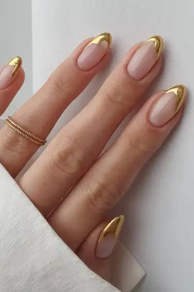 French Tip with a Twist nails