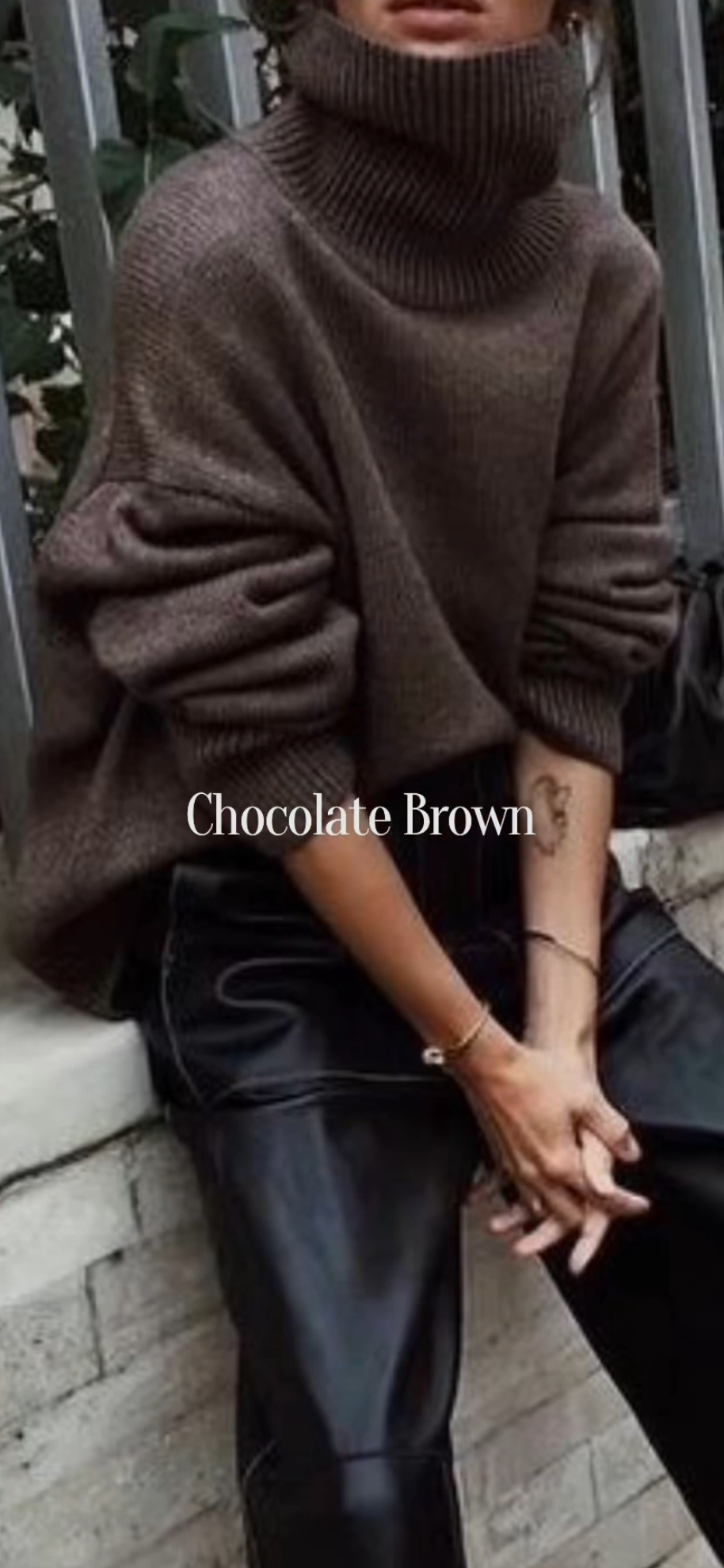 Chocolate Brown sweater Neutral Color Trends