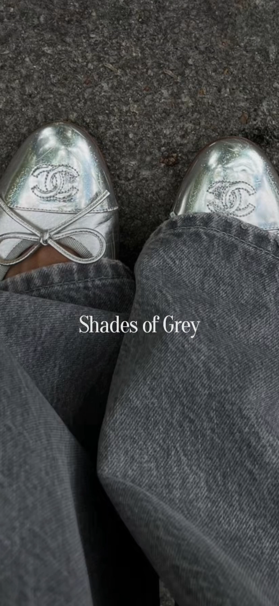 grey ballet flats