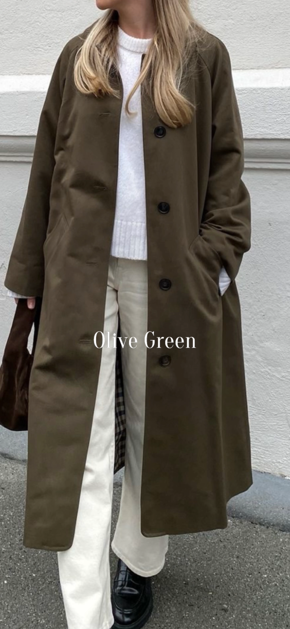 Olive Green trench coat