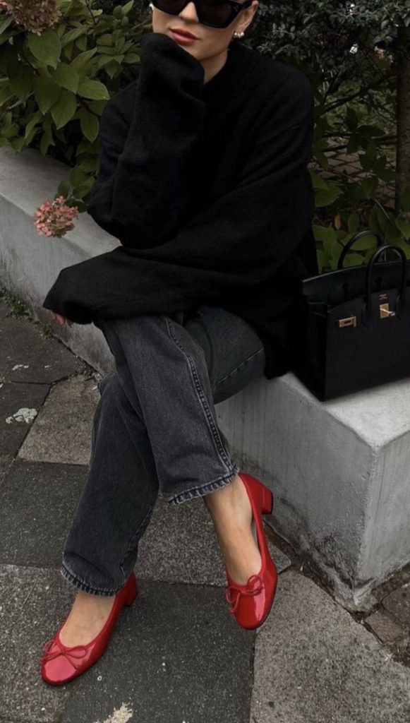 Pop of Red Outfits for fall