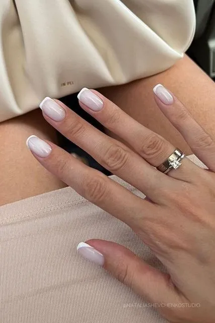 Milky White Nails