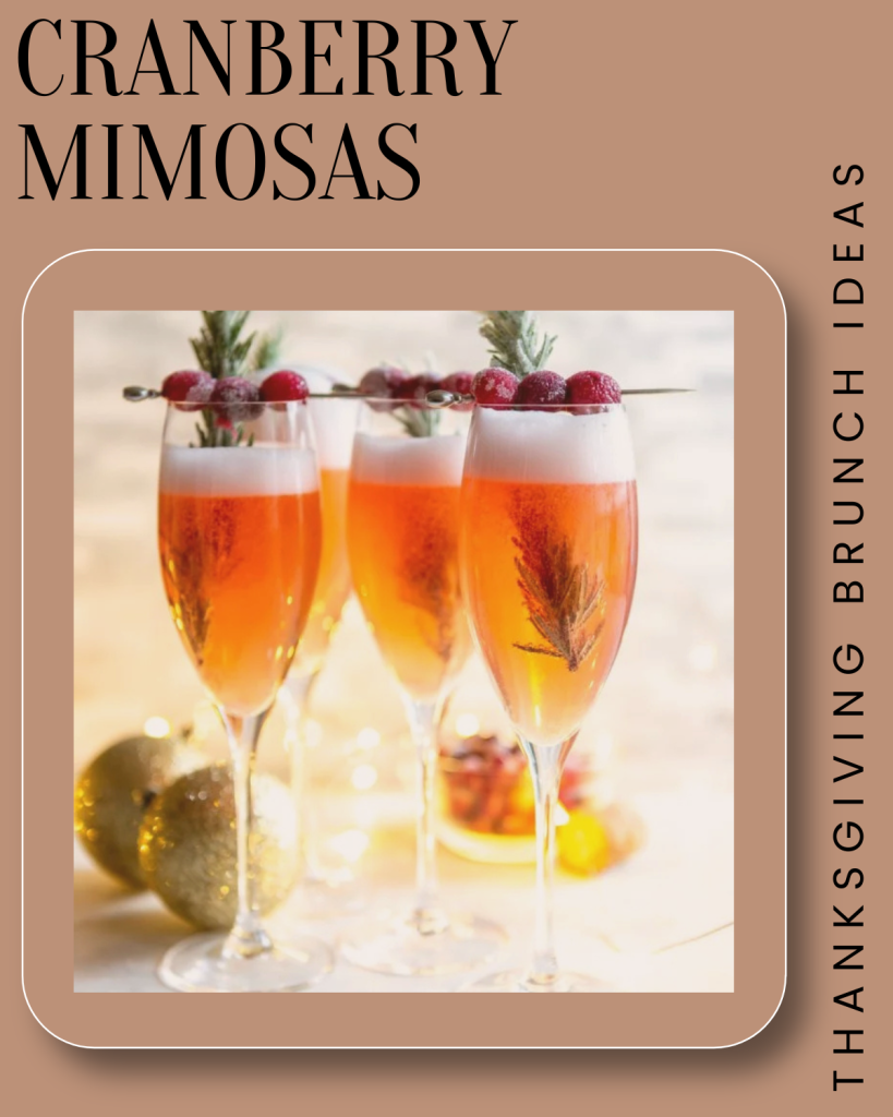 Cranberry Mimosas | Thanksgiving brunch ideas