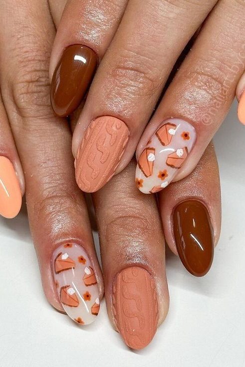 Thanksgiving Dinner Inspired Nails