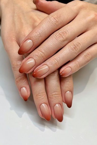Pumpkin Spice Ombre Thanksgiving Nail Art Ideas