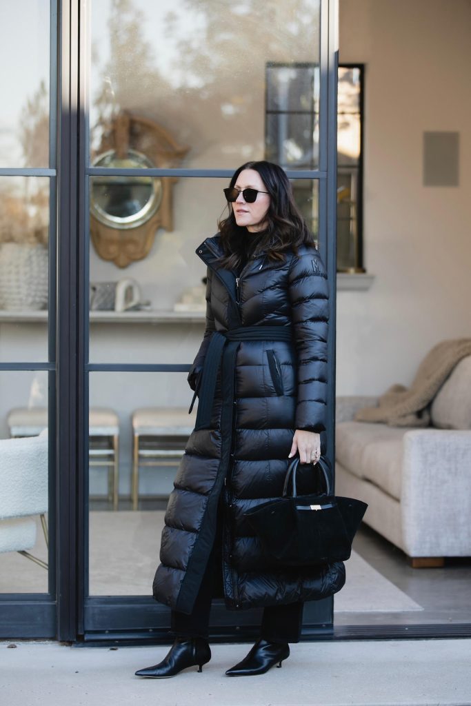 Monochrome Puffer Jacket Look