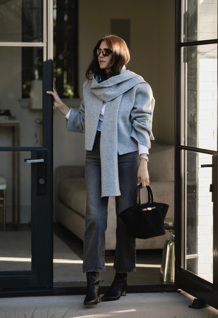 Dark Wash Jeans Winter Outfit