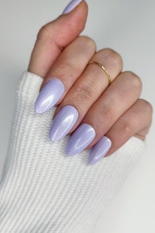 Icy Lavender Winter Nail Color Trends
