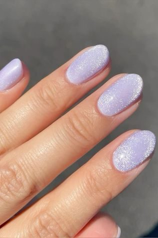 Icy Lavender Winter Nail Color Trends