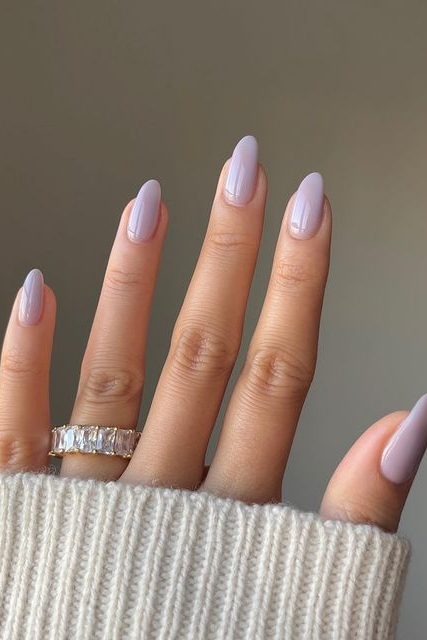 Icy Lavender Winter Nail Color Trends