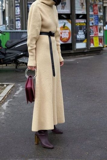 Knitted Dress Old Money Winter Outfits