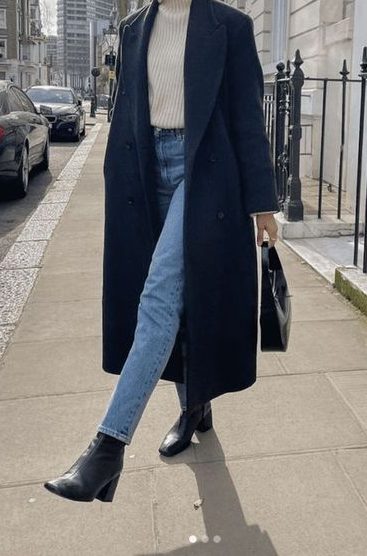 Peacoat with Jeans outfit