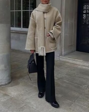 Scarf Jacket Old Money Winter Outfits