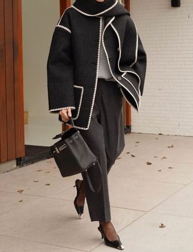 Scarf Jacket Old Money Winter Outfits