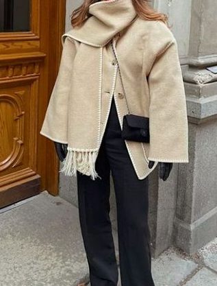 Scarf Jacket with Trousers