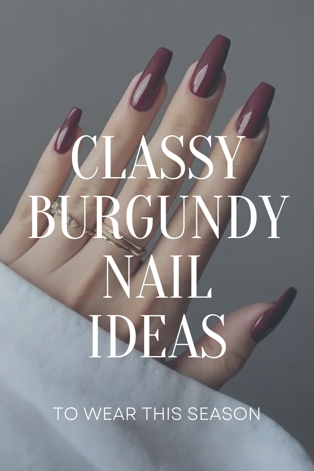 Elegant Minimalist Maroon Nail Ideas