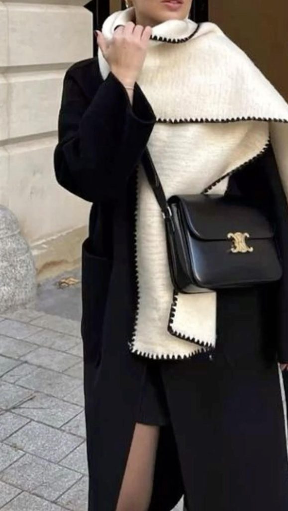 Long Coat and Tights Winter Outfits