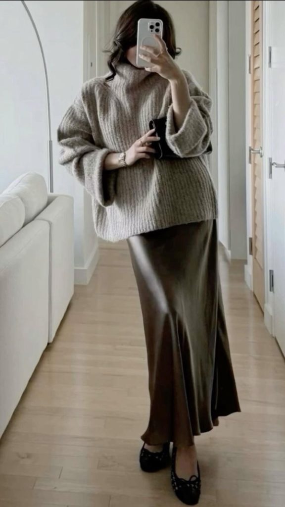 Slip Skirt and pants Chic December Outfits