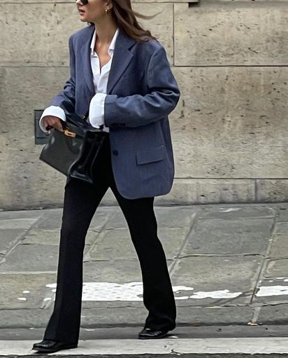 Blazer and Jeans French Girl Style