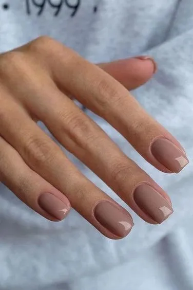 Light Brown Neutral Nails for Fall