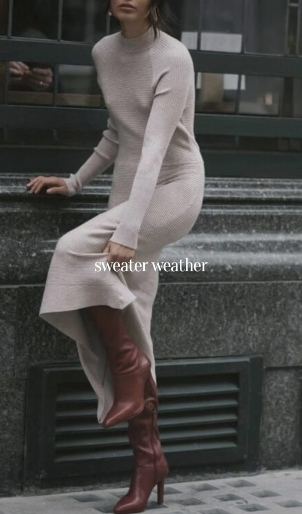 Sweater Dress Outfits for fall and winter